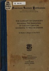 book The Concept of Univocity Regarding the Predication of God and Creature According to William Ockham