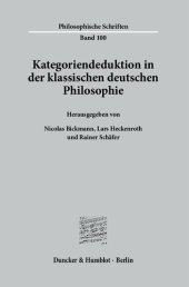 book Kategoriendeduktion in Der Klassischen Deutschen Philosophie