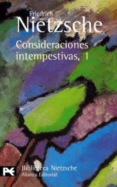 book Consideraciones intempestivas, 1: David Strauss, el confesor y el escritor (y fragmentos póstumos)