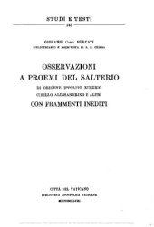 book Osservazioni a Proemi del Salterio di Origene, Ippolito, Eusebio, Cirillo Alessandrino e altri