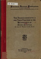 book The Transcendentals and Their Function in the Metaphysics of Duns Scotus