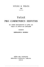 book Taxae pro communibus servitiis (1295-1455)