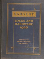 book Sargent Locks and Hardware Catalog 1926