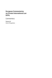 book European commentaries on private international law: ECPIL : commentary