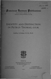 book Identity and Distinction in Petrus Thomae, O.F.M.