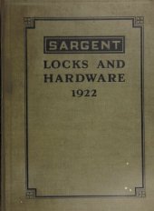 book Sargent Locks and Hardware 1922 Catalog