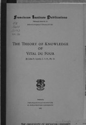 book The Theory of Knowledge of Vital du Four