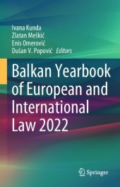 book Balkan Yearbook of European and International Law 2022