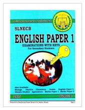 book English paper 1. Examinations with keys for secondary students