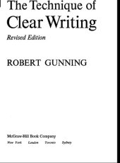 book The Technique of Clear Writing