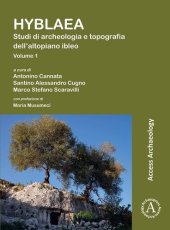 book Hyblaea: Studi di archeologia e topografia dell'altopiano ibleo