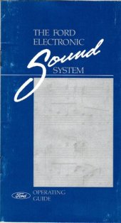 book The Ford Electronic Sound System Operating Guide