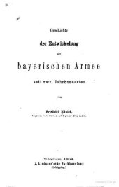 book Entwicklung der bayerischen Armee seit zwei Jahrhunderten