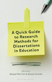 book A Quick Guide to Research Methods for Dissertations in Education