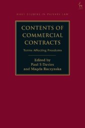 book Contents of Commercial Contracts: Terms Affecting Freedoms