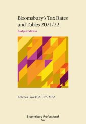 book Bloomsbury’s Tax Rates and Tables 2021/22: Budget Edition