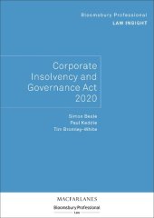 book Bloomsbury Professional Law Insight: Corporate Insolvency and Governance Act 2020