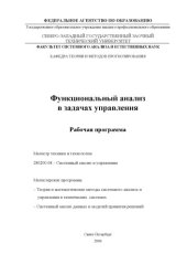 book Функциональный анализ в задачах управления: Рабочая программа