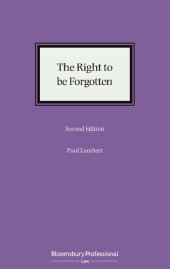 book The Right to be Forgotten