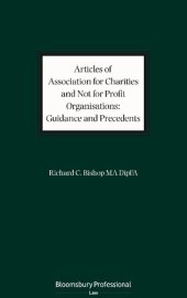 book Articles of Association for Charities and Not for Profit Organisations: Guidance and Precedents