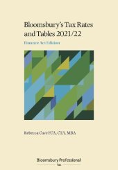 book Bloomsbury’s Tax Rates and Tables 2021/22: Finance Act Edition