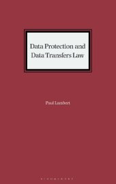 book Data Protection and Data Transfers Law