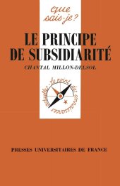 book Le principe de subsidiarité