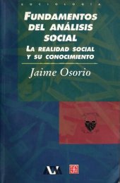 book Fundamentos del análisis social. La realidad social y su conocimiento.