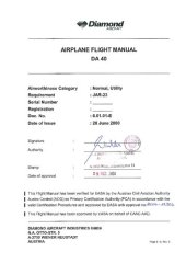 book DA40 Diamond Star: Airplane Flight Manual