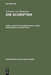 book Die Schriften: Band 1 Institutio elementaris. Capita philosophica (Dialectica)