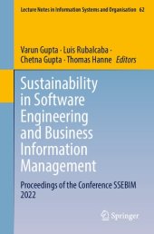 book Sustainability in Software Engineering and Business Information Management: Proceedings of the Conference SSEBIM 2022