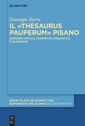 book Il «Thesaurus pauperum» pisano: Edizione critica, commento linguistico e glossario