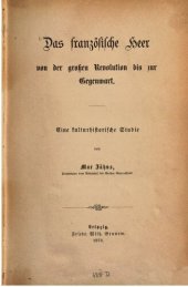 book Das französische Heer von der großen Revolution bis zur Gegenwart : Eine kulturhistorische Studie