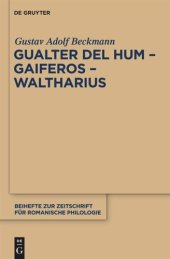 book Gualter del Hum – Gaiferos – Waltharius