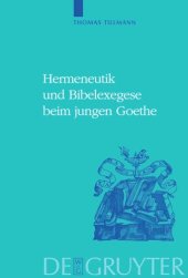 book Hermeneutik und Bibelexegese beim jungen Goethe