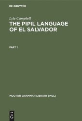 book The Pipil Language of El Salvador