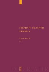 book Stephani Byzantii Ethnica: Volumen II Delta - Iota