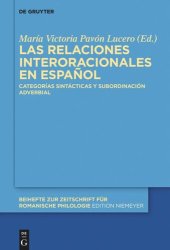 book Las relaciones interoracionales en español: Categorías sintácticas y subordinación adverbial