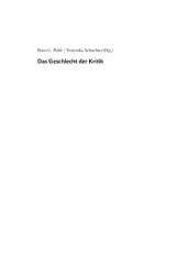 book Das Geschlecht der Kritik. Studien zur Gegenwartsliteratur