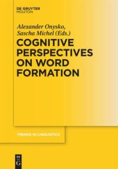 book Cognitive Perspectives on Word Formation