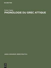 book Phonologie du grec attique