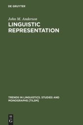 book Linguistic Representation: Structural Analogy and Stratification