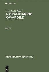 book A Grammar of Kayardild: With Historical-Comparative Notes on Tangkic