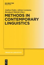 book Methods in Contemporary Linguistics