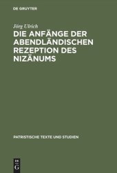 book Die Anfänge der abendländischen Rezeption des Nizänums