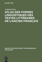 book Atlas des formes linguistiques des textes littéraires de l'ancien français