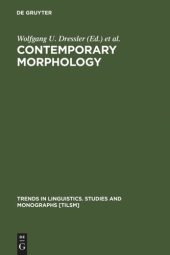 book Contemporary Morphology