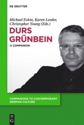 book Durs Grünbein: A Companion