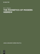 book The phonetics of modern Hebrew