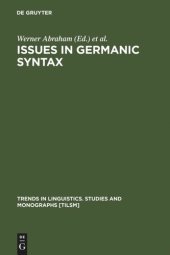 book Issues in Germanic Syntax